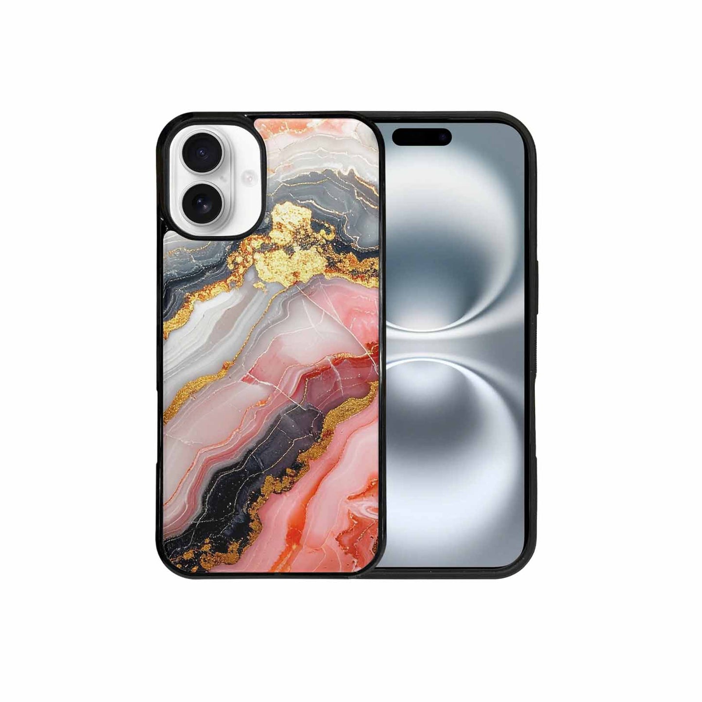 iPhone 16 Plus Case — Marble Vein Marble Veins Pattern Hundreds, Custom Art Phone Cover
