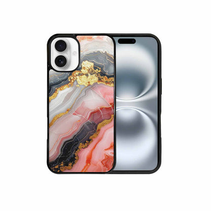 iPhone 16 Plus Case — Marble Vein Marble Veins Pattern Hundreds, Custom Art Phone Cover
