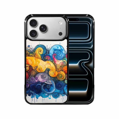 iPhone 17 Pro Max Case — Tie Dye Swirls (black Tie Dye, Custom Printed Phone Case