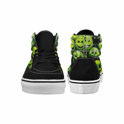 MEN'S Melting Moon Smiley High Top Canvas Dreamcore Custom Shoes