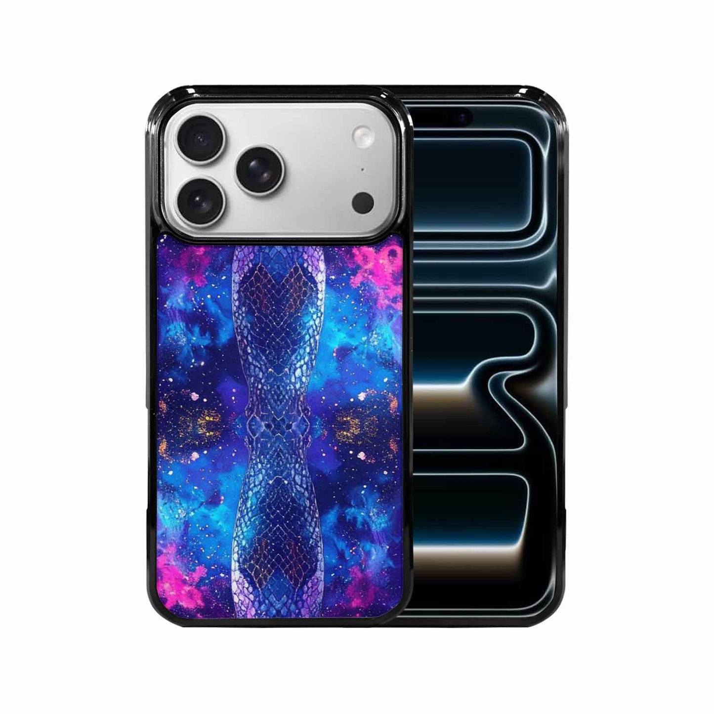 iPhone 17 Pro Max Case — Snake Print Galaxy Seamless Animal Print, Original Design Phone Case