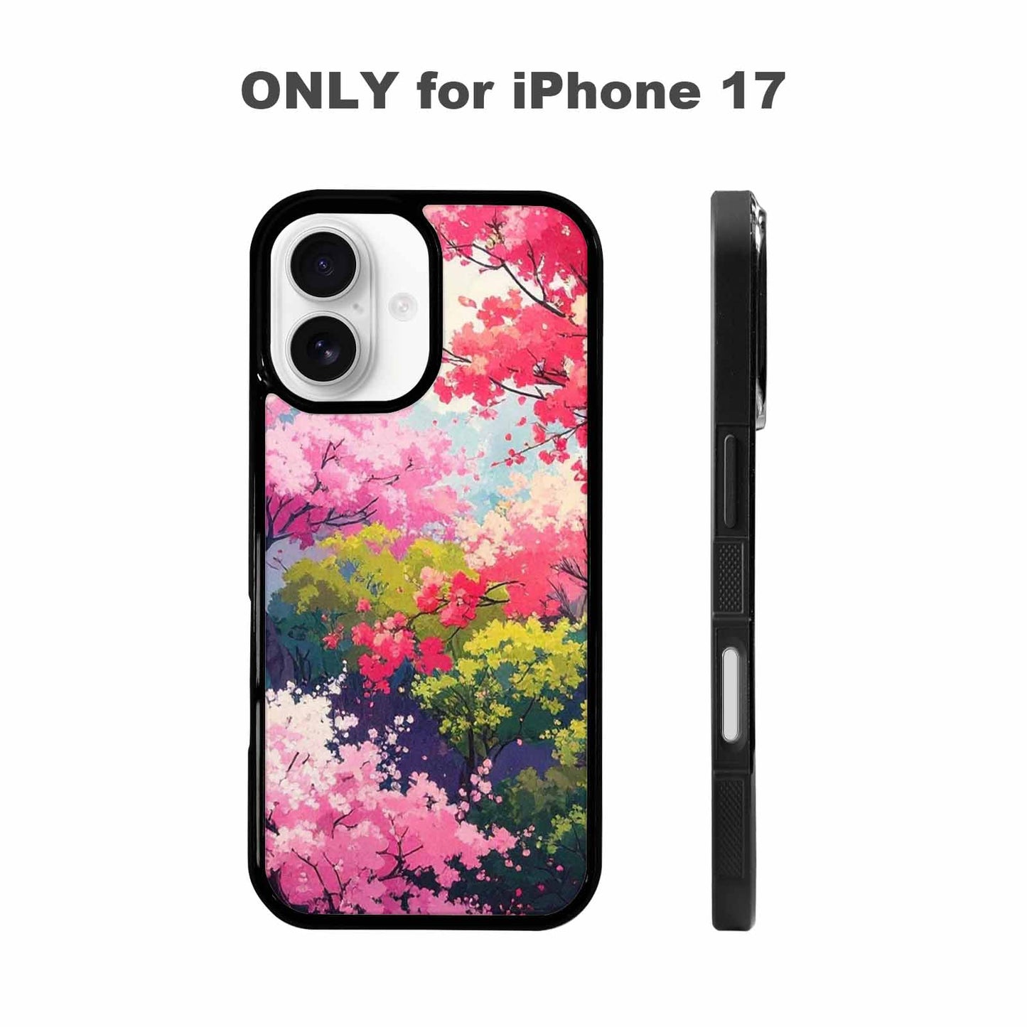 iPhone 17 Case — Cherry Blossom Branch Cherry Original Art, Custom Print Case Cover