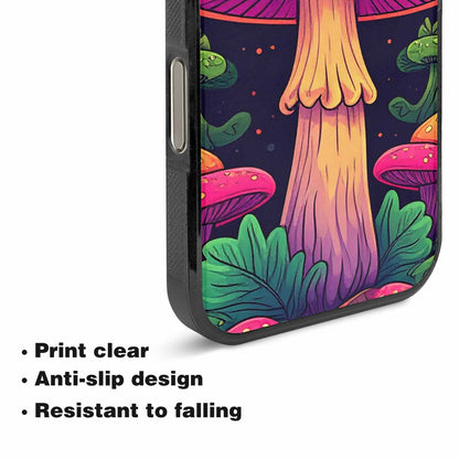 iPhone 16 Pro Case — Psychedelic Mushroom Cartoon Pattern, Personalized Phone Case