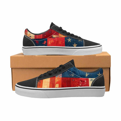 MEN'S American Flag Stars Canvas Lace-Up Grunge Custom Shoes