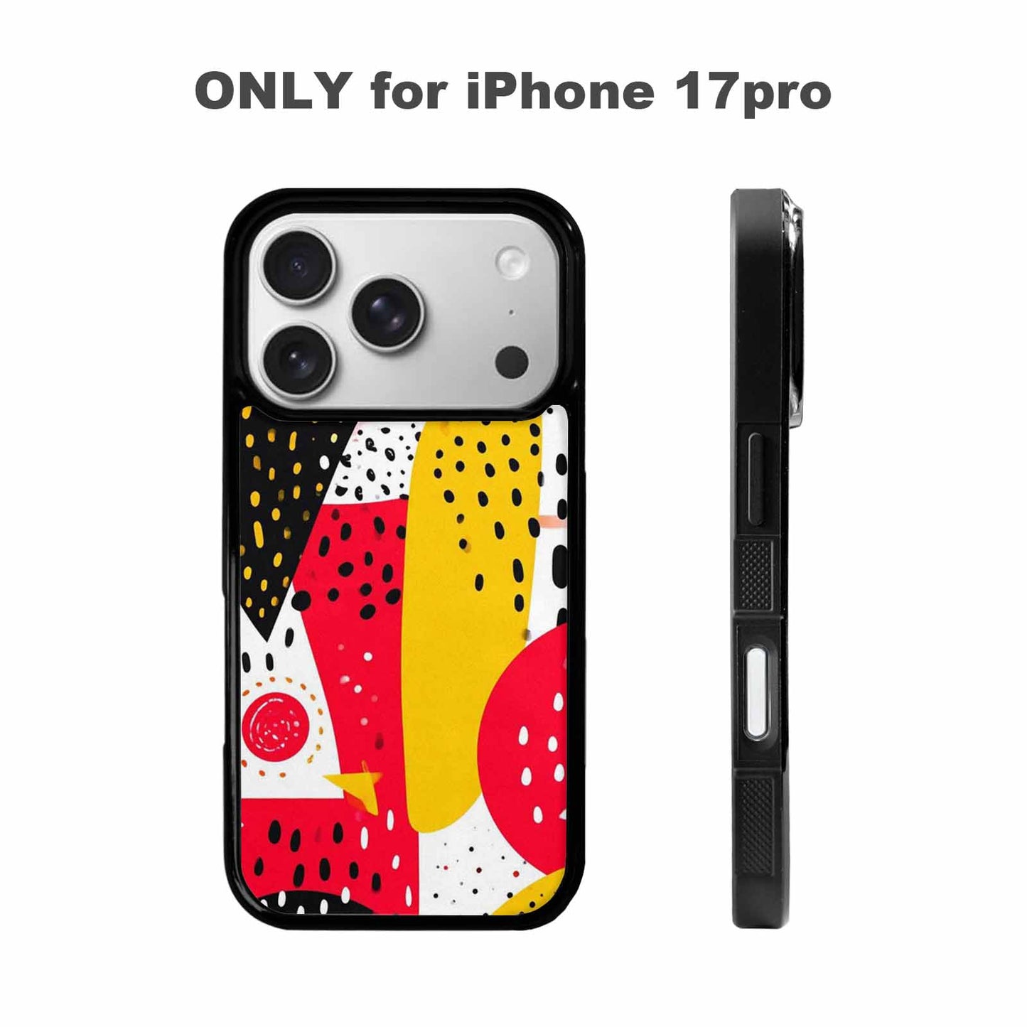 iPhone 17 Pro Case — Memphis Art Pattern Retro Vintage, Customized Protective Case