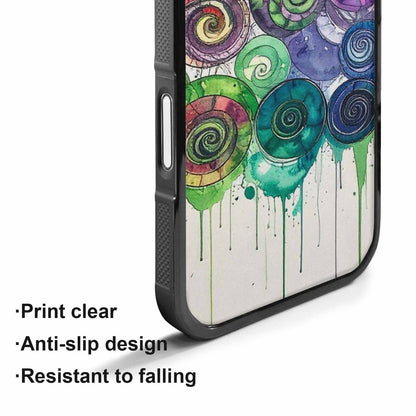 iPhone 17 Case — Black &amp; Green Ink Tie Dye, Custom Designed Case Cover