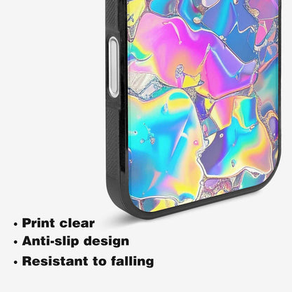 iPhone 16 Plus Case — Holographic Iridescent Shimmer Pattern Hundreds Of, Custom Printed Phone Case