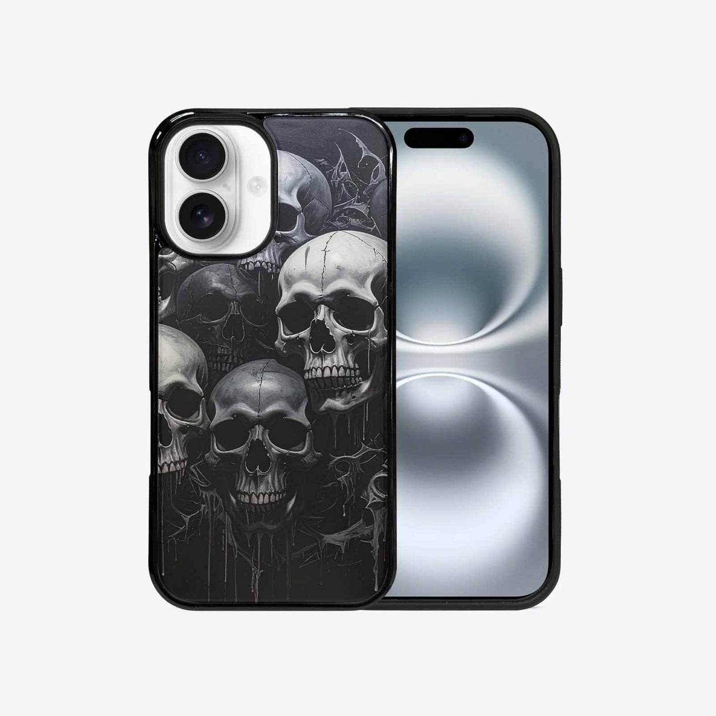 iPhone 16 Case — Grey Dark Black And Grey Tones, Personalized Phone Case