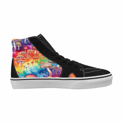 MEN'S Mushrooms  Tie Dye High Top Canvas Wallpaper Art Sneakers
