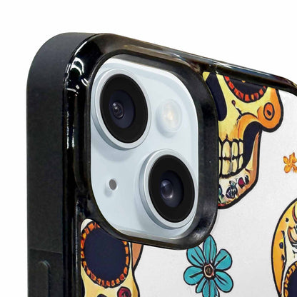 iPhone 15 Plus Case — Vibrant Skull Seamless, Custom Designed Case Cover