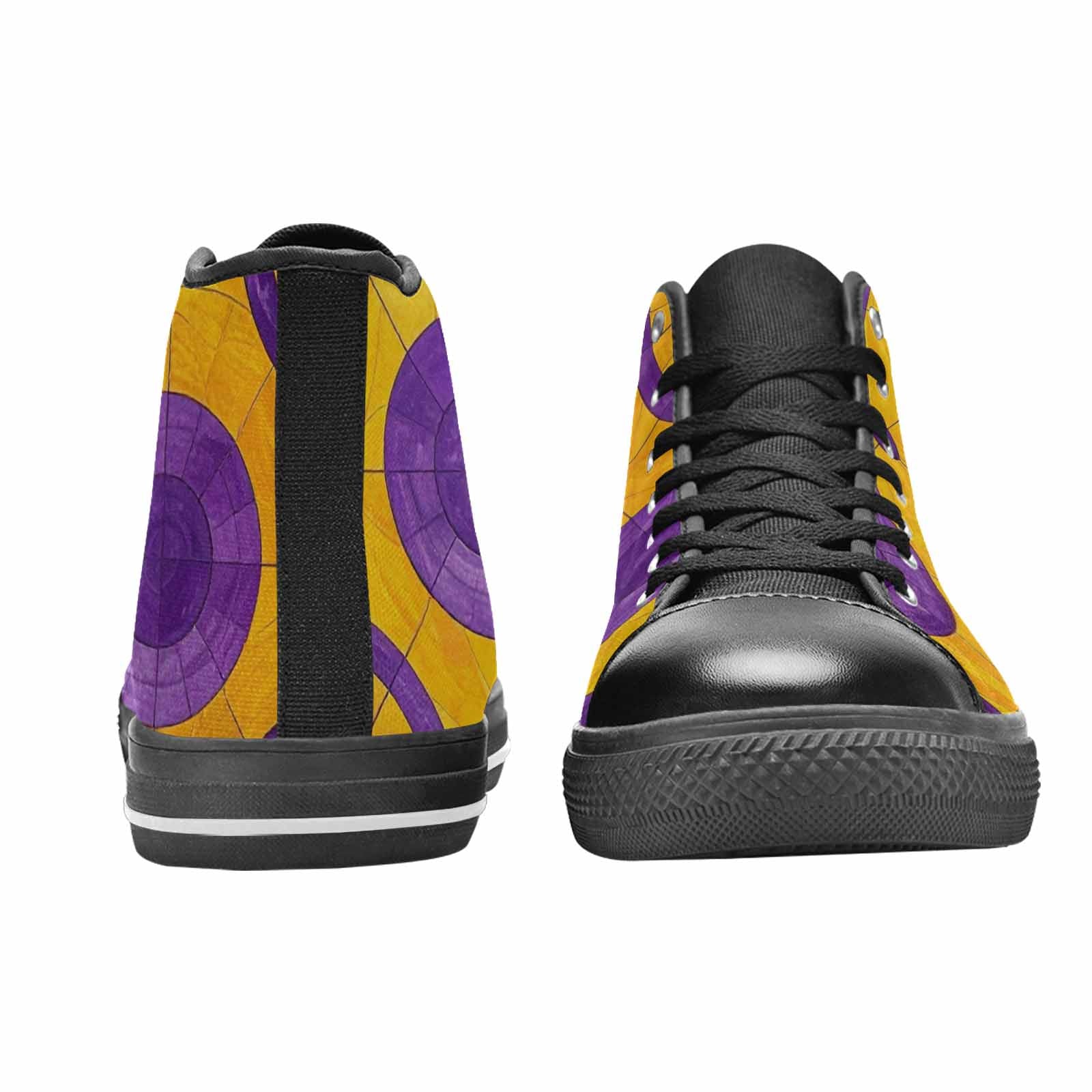 MEN'S Intersex Flag Color High Top Canvas Dark Academia Sneakers