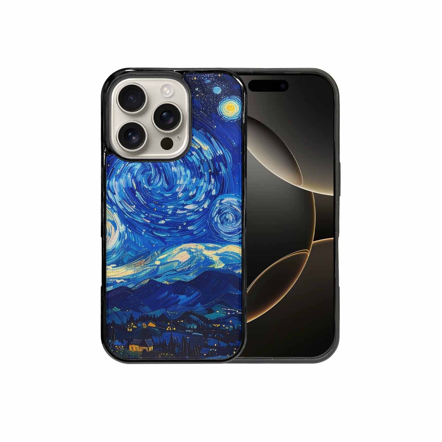 iPhone 16 Pro Case — Starry Night Van Gogh Paint Art, Personalized Phone Case