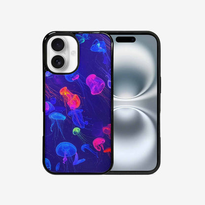 iPhone 16 Case — Jellyfish Glow Jellyfish Glow Pattern Hundreds, Custom Designed Case Cover