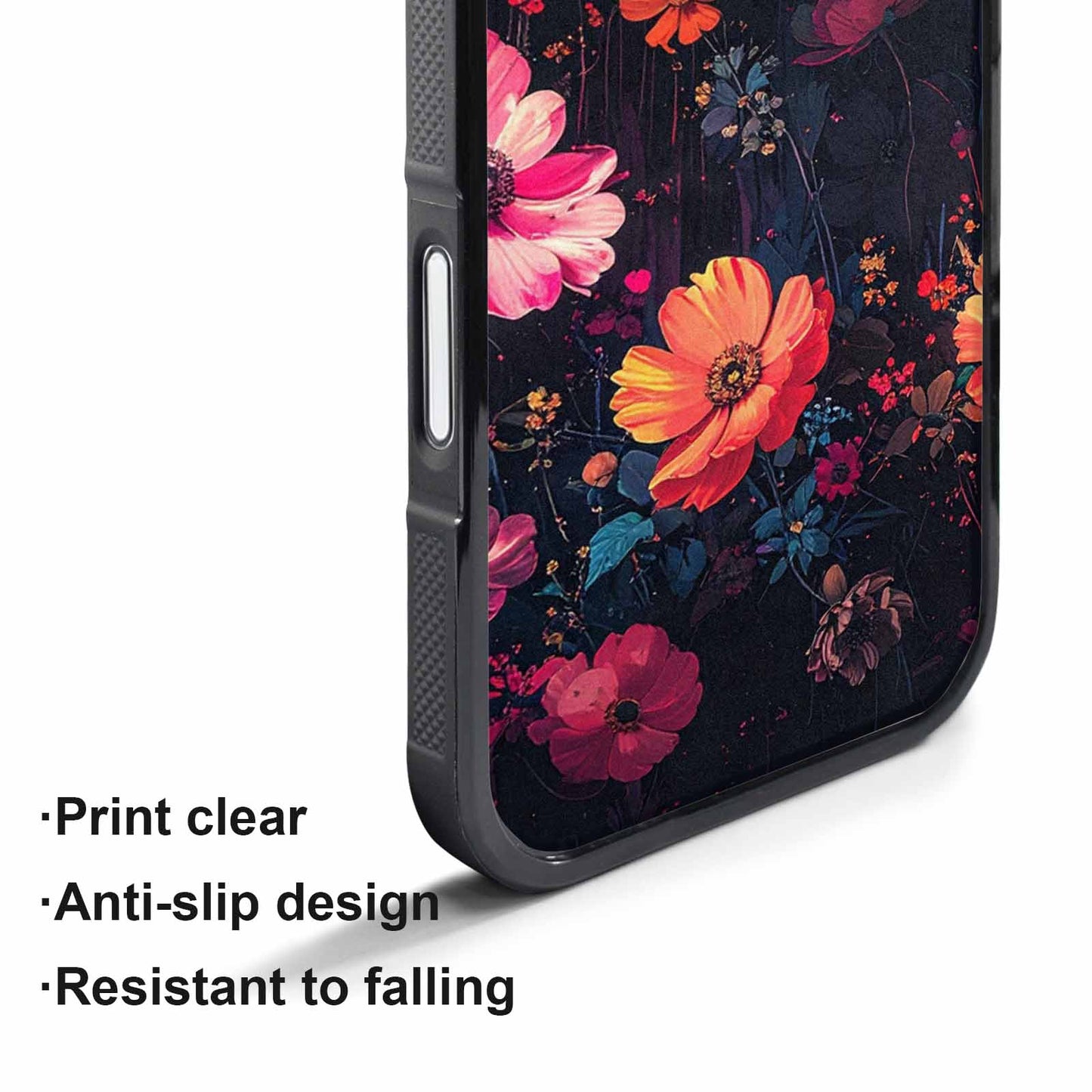 iPhone 17 Air Case — Shadowy Glitch Floral Pattern Hundreds Floral, Custom Print Case Cover