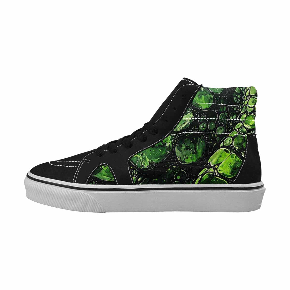 MEN'S Reptile Scale High Top Canvas Grunge Custom Shoes