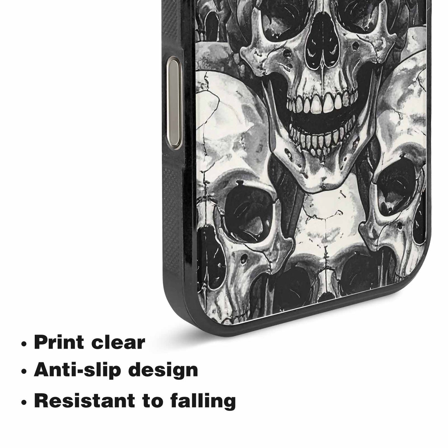 iPhone 15 Pro Max Case — Tessellated Human Skulls Custom, Custom Phone Case