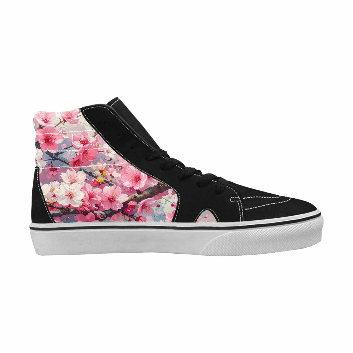 MEN'S Cherry Blossom Branch High Top Canvas Grunge Shoes