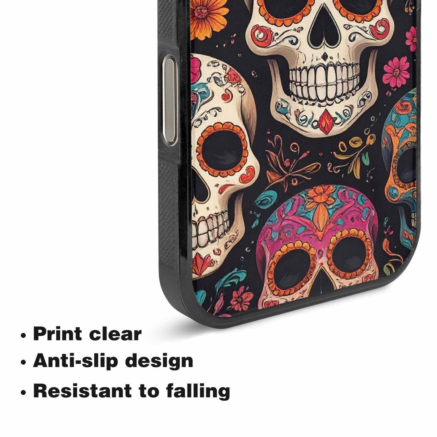 iPhone 16 Pro Max Case — Smaller Skulls Overlapping Seamless Pattern Of, Custom Phone Case