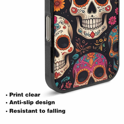 iPhone 16 Pro Max Case — Smaller Skulls Overlapping Seamless Pattern Of, Custom Phone Case