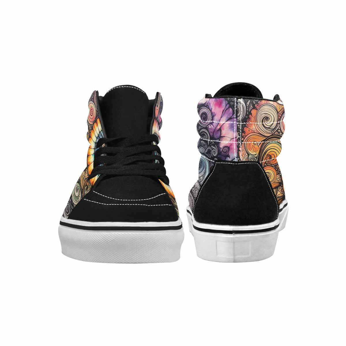 MEN'S Tie High Top Canvas Cottagecore Custom Sneakers