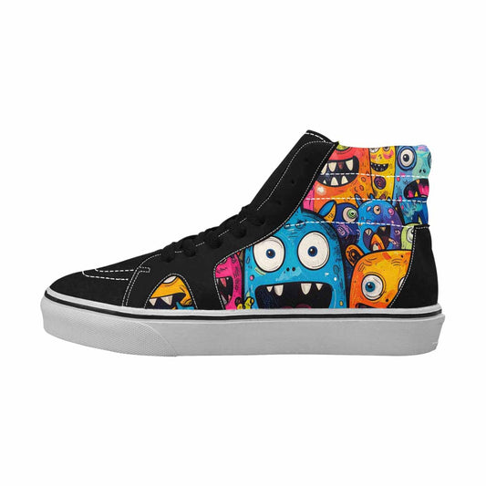 MEN'S Goofy Cartoon Monster High Top Canvas Neon Fantasy Custom Shoes
