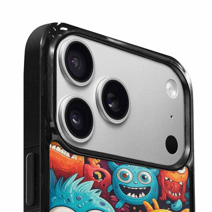 iPhone 17 Pro Case — Small Cartoon Monster Character Pattern Cartoon, Unique Phone Case Design