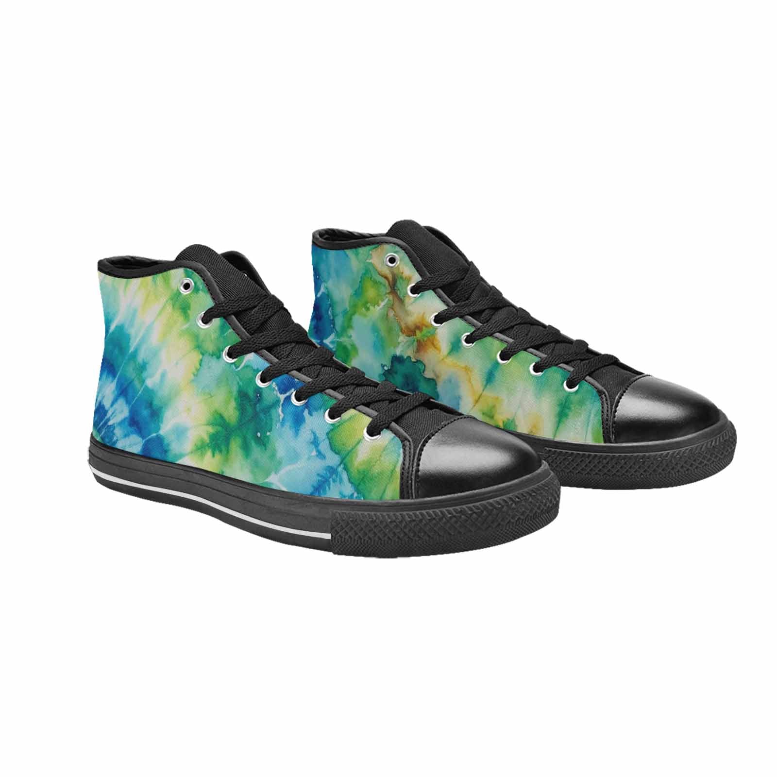MEN'S Tie Dye Swirl High Top Canvas Dark Academia Shoes