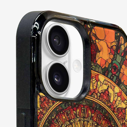 iPhone 16 Case — Mandala Lions Art Seamless Pattern Vibrant, Customized Protective Case
