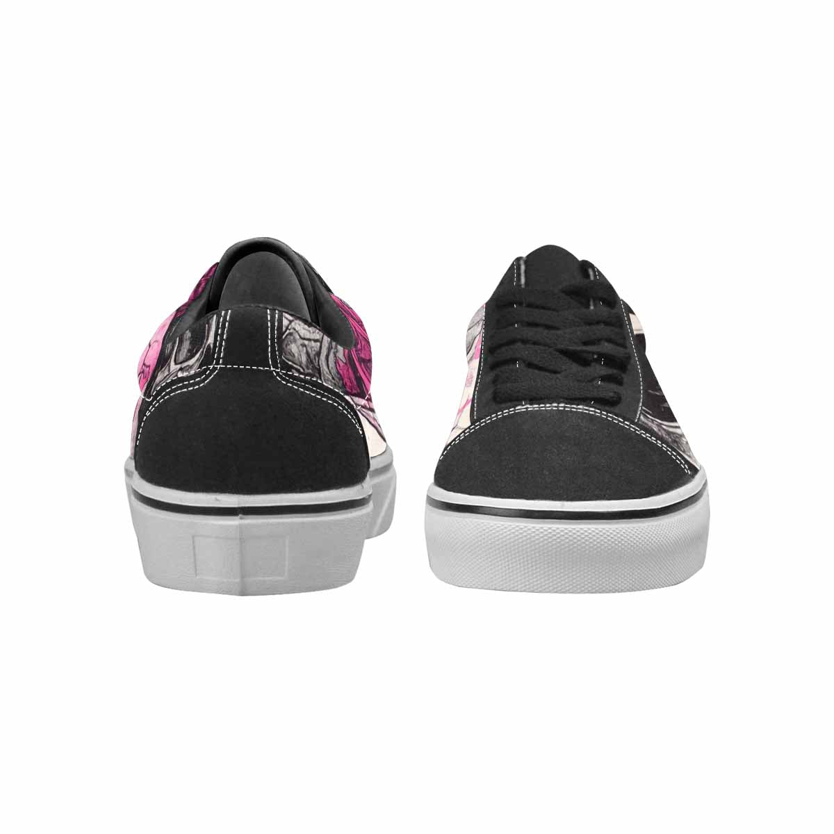 WOMEN'S Skull Roses Lace-Up Canvas Neon Fantasy Shoes