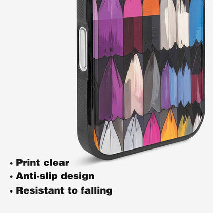 iPhone 16 Plus Case — Asexual Flag Color Theme Small Rainbow, Custom Print Case Cover