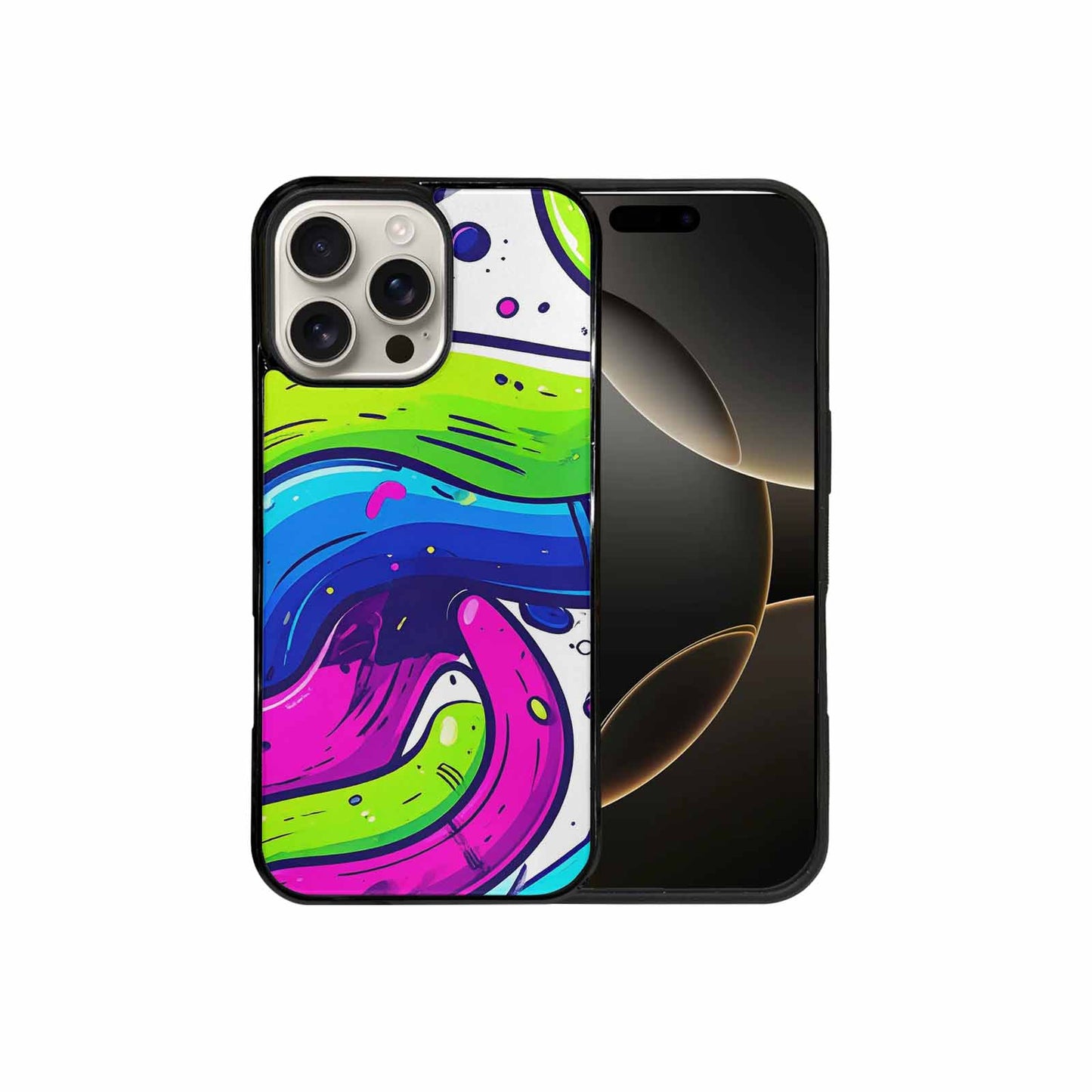 iPhone 16 Pro Max Case — Acid Wash Cartoon, Custom Print Case Cover