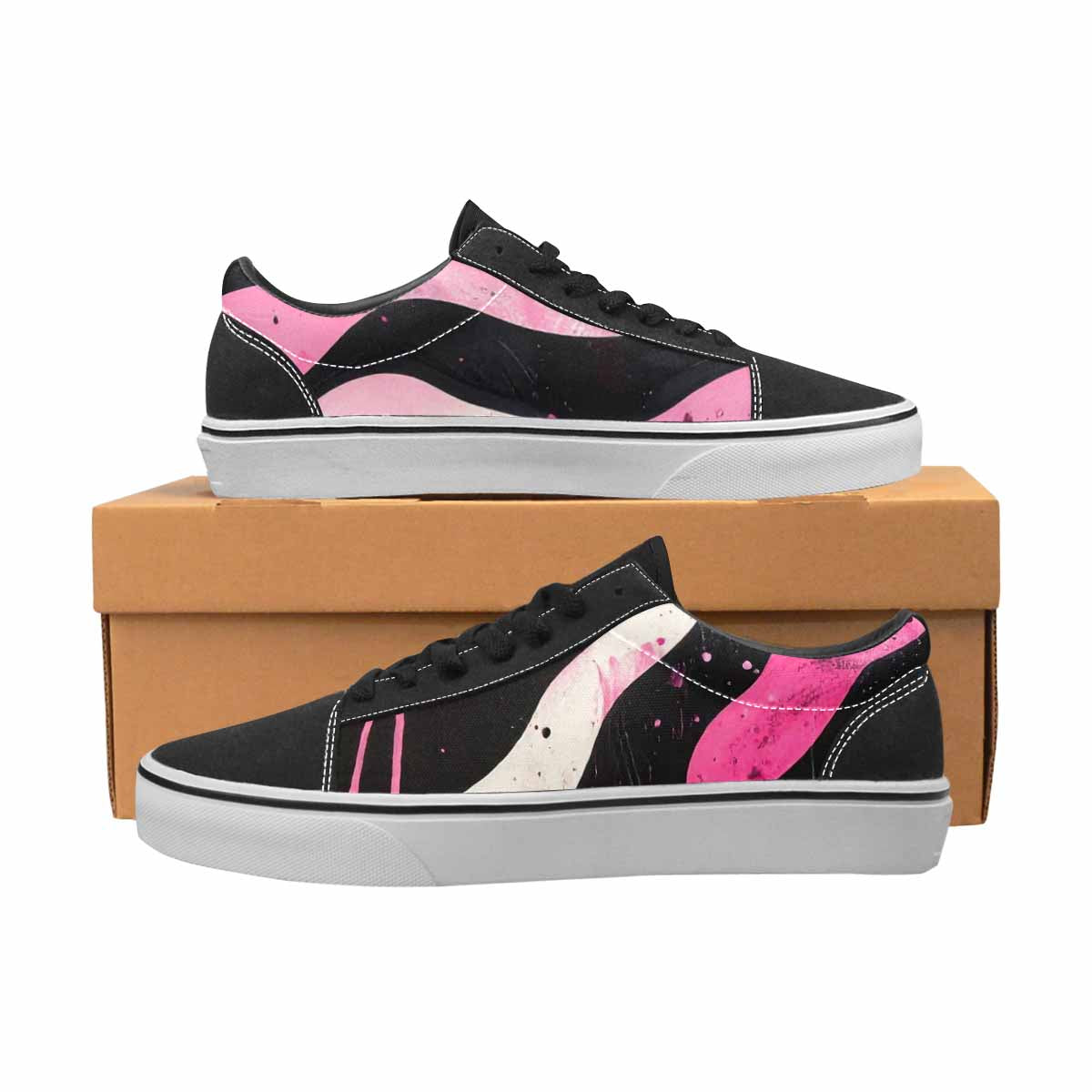 WOMEN'S Zebra Stripe Burst Lace-Up Canvas Vivid Sneakers