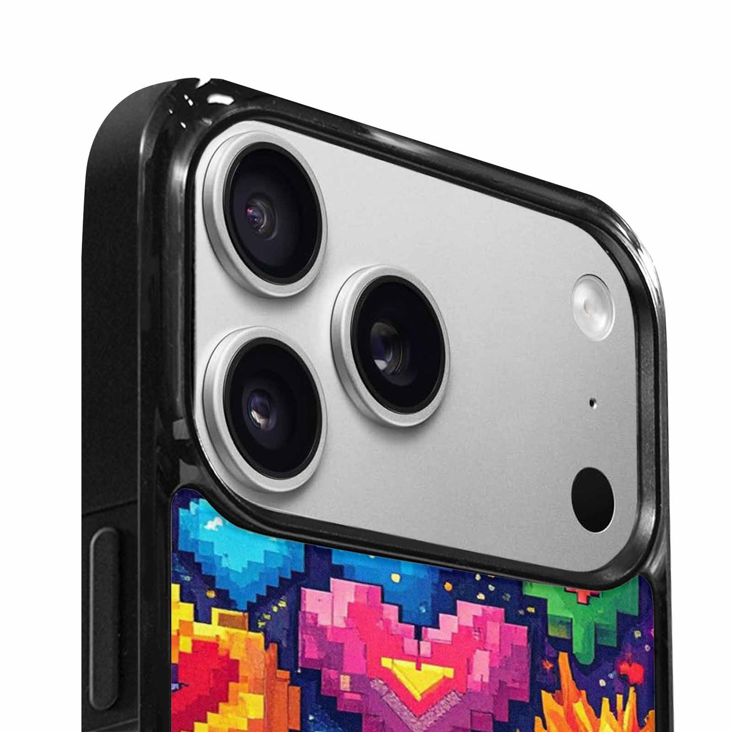 iPhone 17 Pro Max Case — Pixel Art Bit Burst Original Art, Custom Designed Case Cover