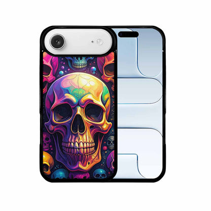iPhone 17 Air Case — Iridescent Millions Of Paw Gothic Skulls, Unique Phone Case Design