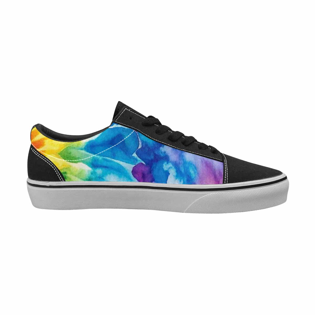 MEN'S Tie Dye Swirl Canvas Lace-Up Vibrant Chaos Shoes
