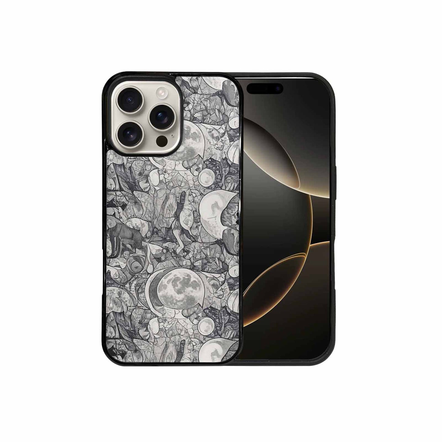 iPhone 16 Pro Max Case — Wolves Everywhere Collage Overlap Small Wolf, Custom Printed Phone Case
