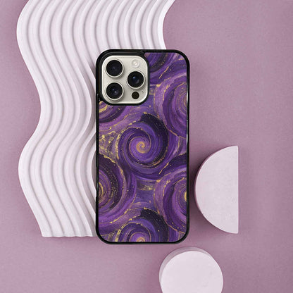 iPhone 16 Pro Max Case — Swirling Brushstroke Starry Night Texture Blended, Custom Phone Case