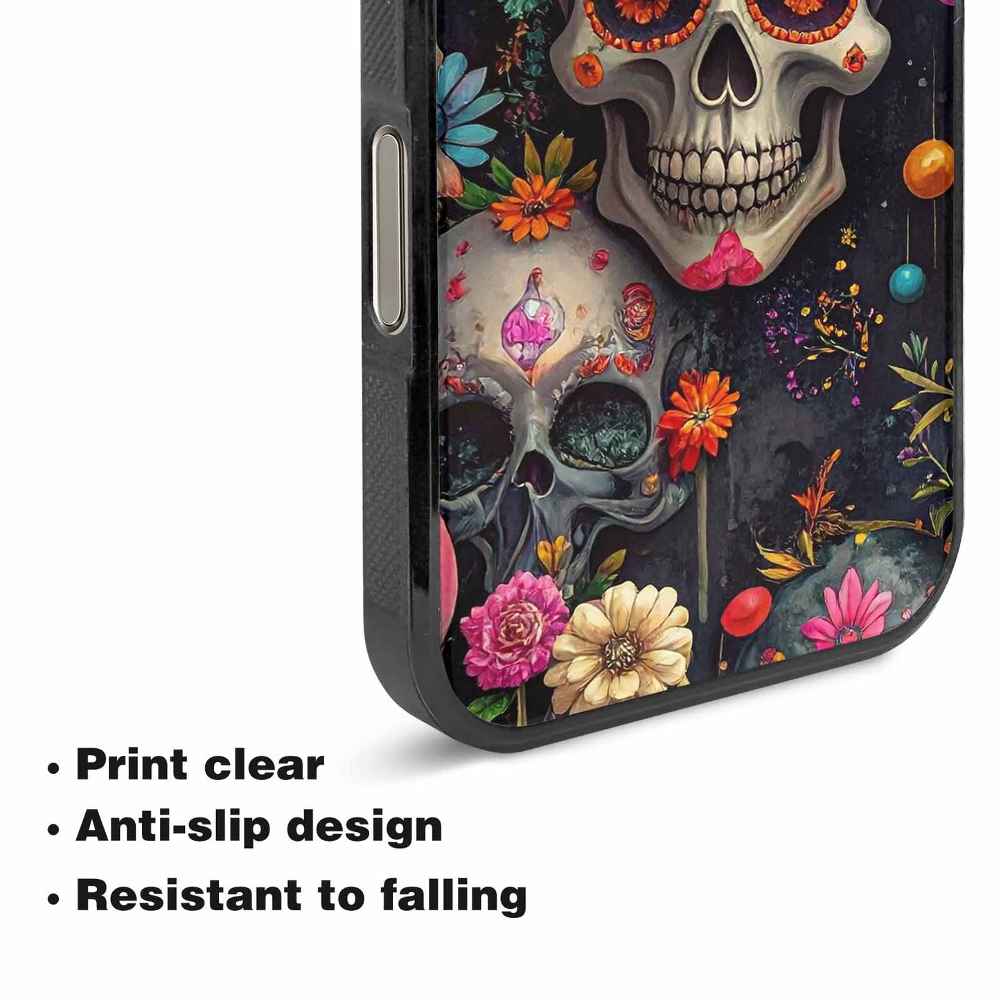 iPhone 16 Pro Case — Greyscale Black And White Dark Black, Customized Protective Case