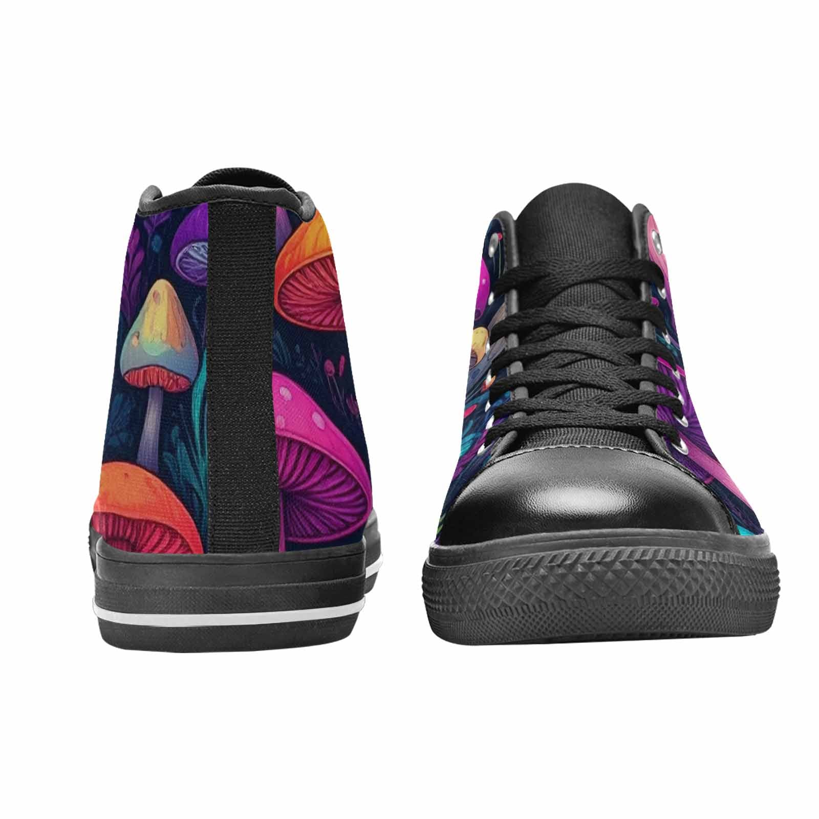MEN'S Psychedelic Mushroom High Top Canvas Grunge Custom Shoes