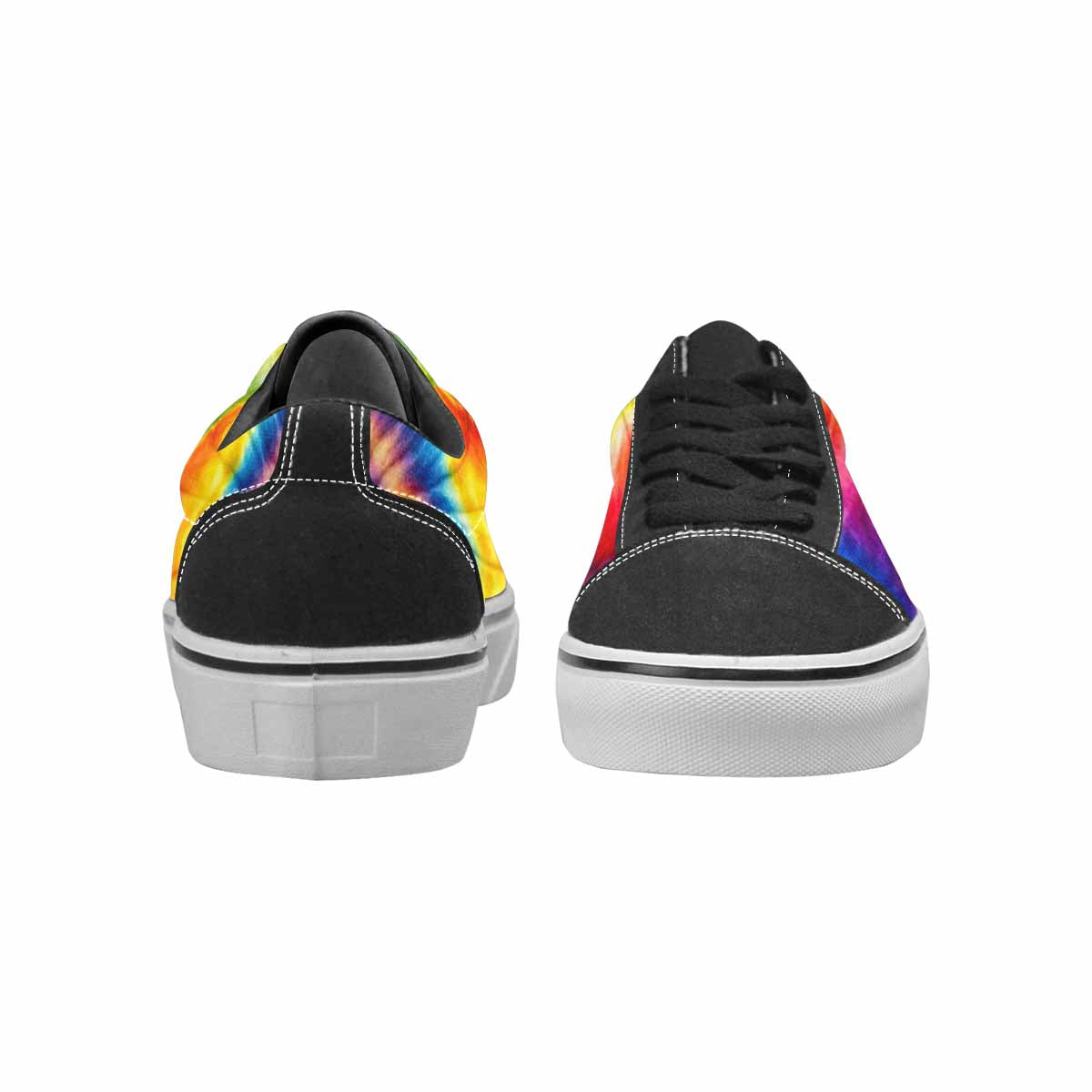 MEN'S Tie Dye Rainbow Spiral Canvas Lace-Up Grunge Shoes