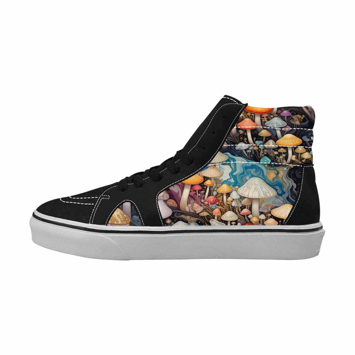 MEN'S Mushrooms High Top Canvas Cottagecore Sneakers