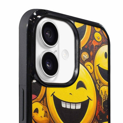 iPhone 17 Case — Melting Moon Smiley Red Original Art, Custom Print Case Cover