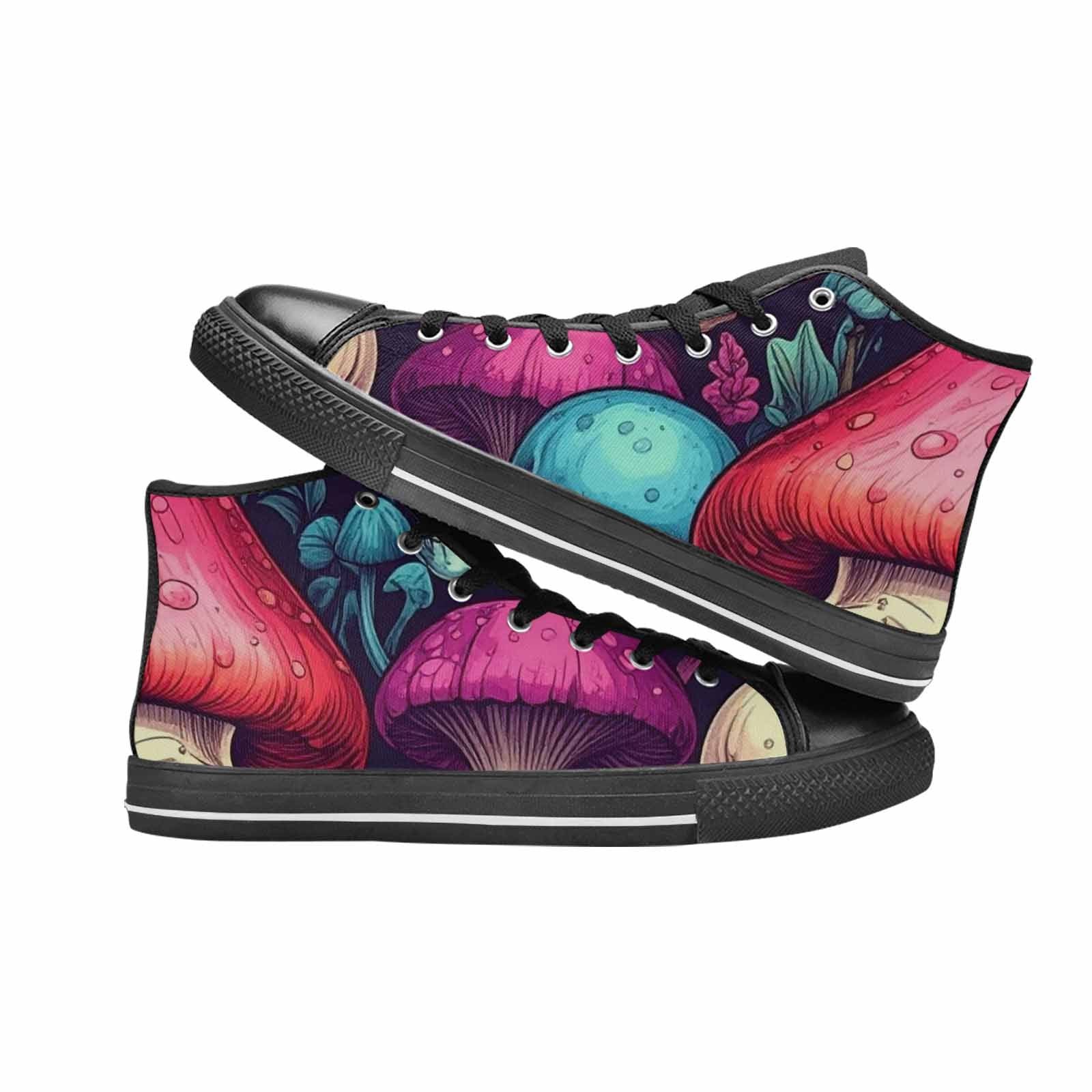 MEN'S Mushroom Skull High Top Canvas Y2K Custom Sneakers