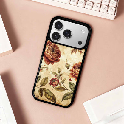 iPhone 17 Pro Case — Vintage Botanical Art Pattern Floral, Unique Phone Case Design