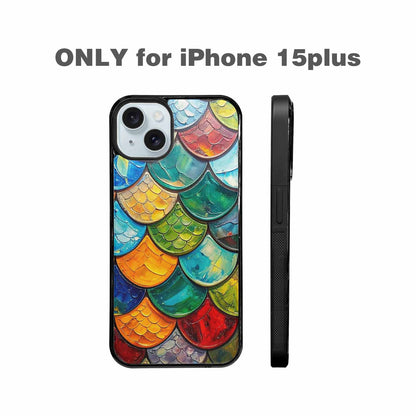 iPhone 15 Plus Case — Reptile Scale Full Color Vibrant Reptile, Personalized Phone Case