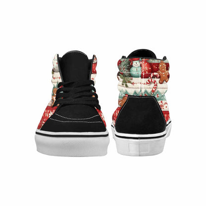 WOMEN'S Christmas Holly Snowflake High Top Canvas Cottagecore Shoes