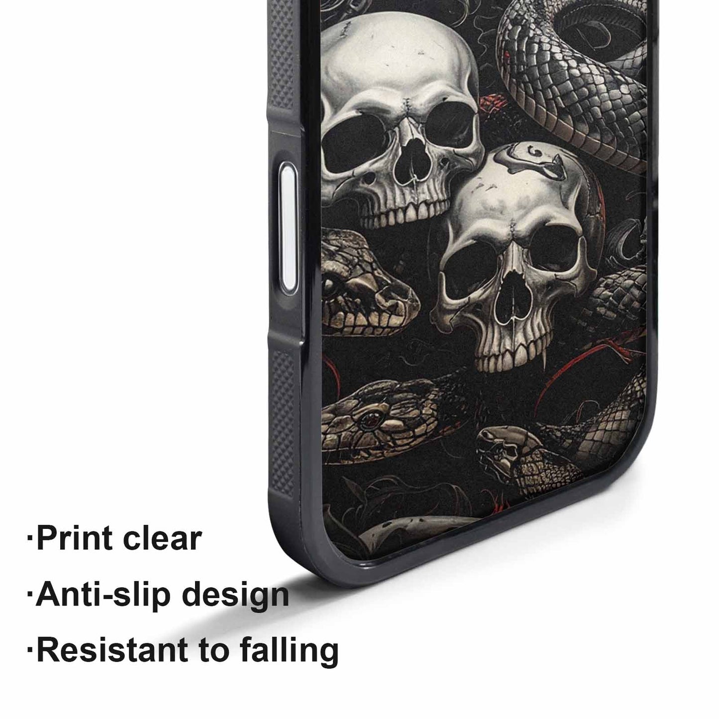 iPhone 17 Pro Max Case — Skull Dark Art Gothic Print Gothic, Customized Protective Case