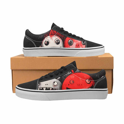 WOMEN'S Monsters (general) Lace-Up Canvas Dark Academia Custom Sneakers