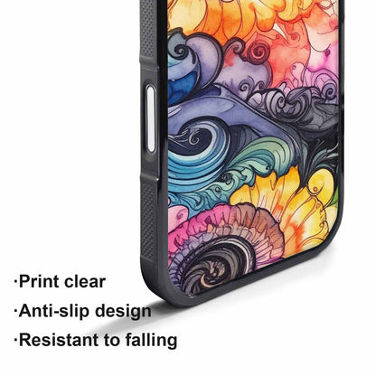 iPhone 17 Air Case — Tie Dye Swirls Black White Tie, Custom Designed Case Cover