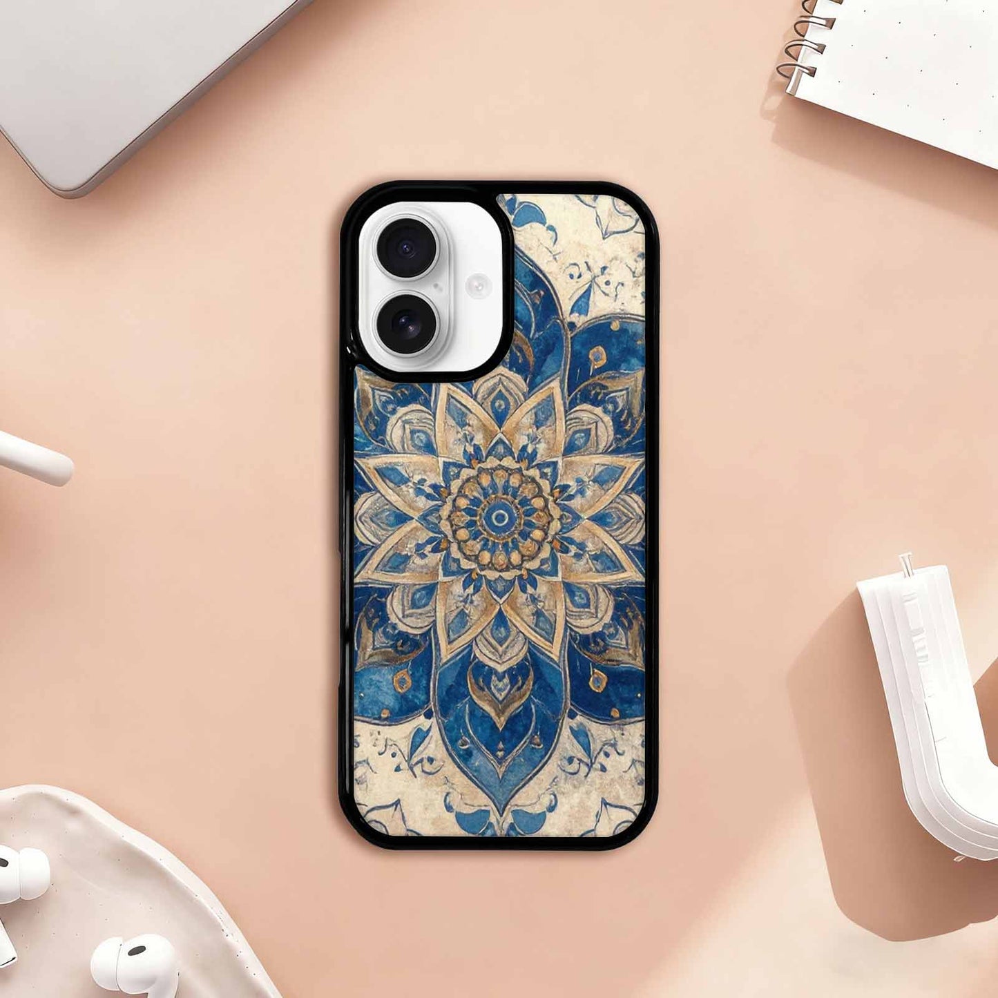iPhone 17 Case — Small Mandala Pattern, Randomly Floral, Custom Printed Phone Case